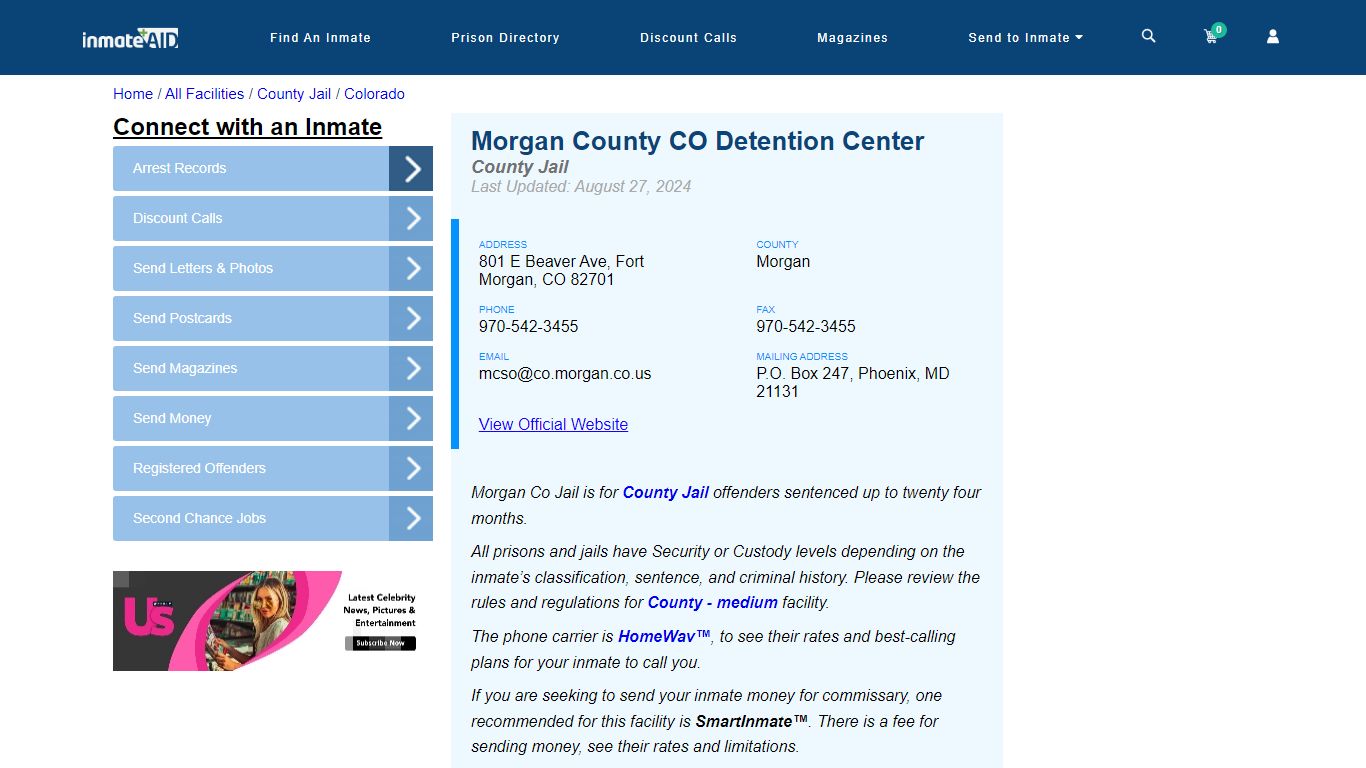 Morgan County CO Detention Center - Inmate Locator